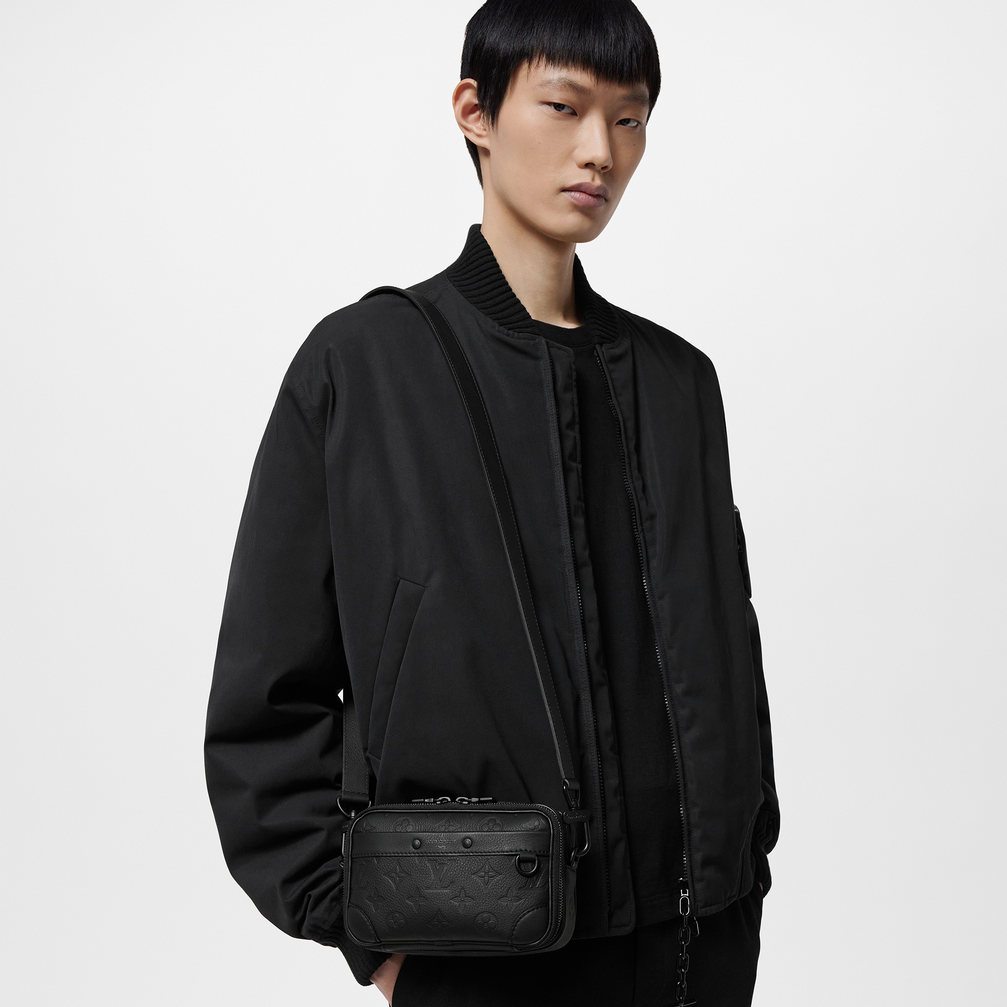 Túi Nano Alpha Monogram Shadow Leather in Đồ Nam