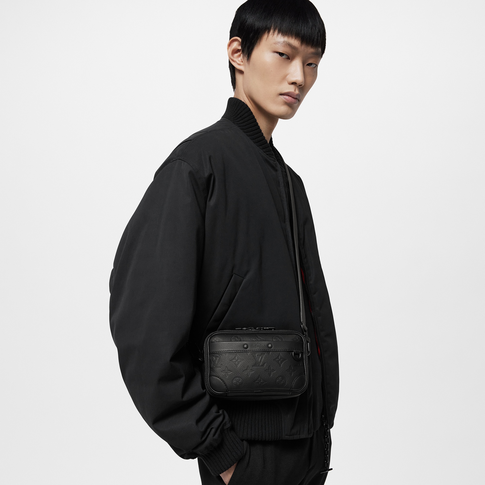 Túi Nano Alpha Monogram Shadow Leather in Đồ Nam