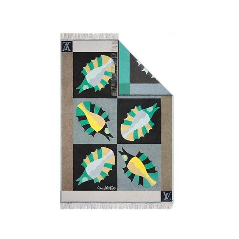 Chăn Phủ Animali Fantastici Fish in Rương, Phụ kiện du lịch và Trang trí nội thất's Trang trí nội thất và Nghệ thuật không gian phòng ăn Đồ dệt may khác collections by Louis Vuitton (Thu phóng sản phẩm)