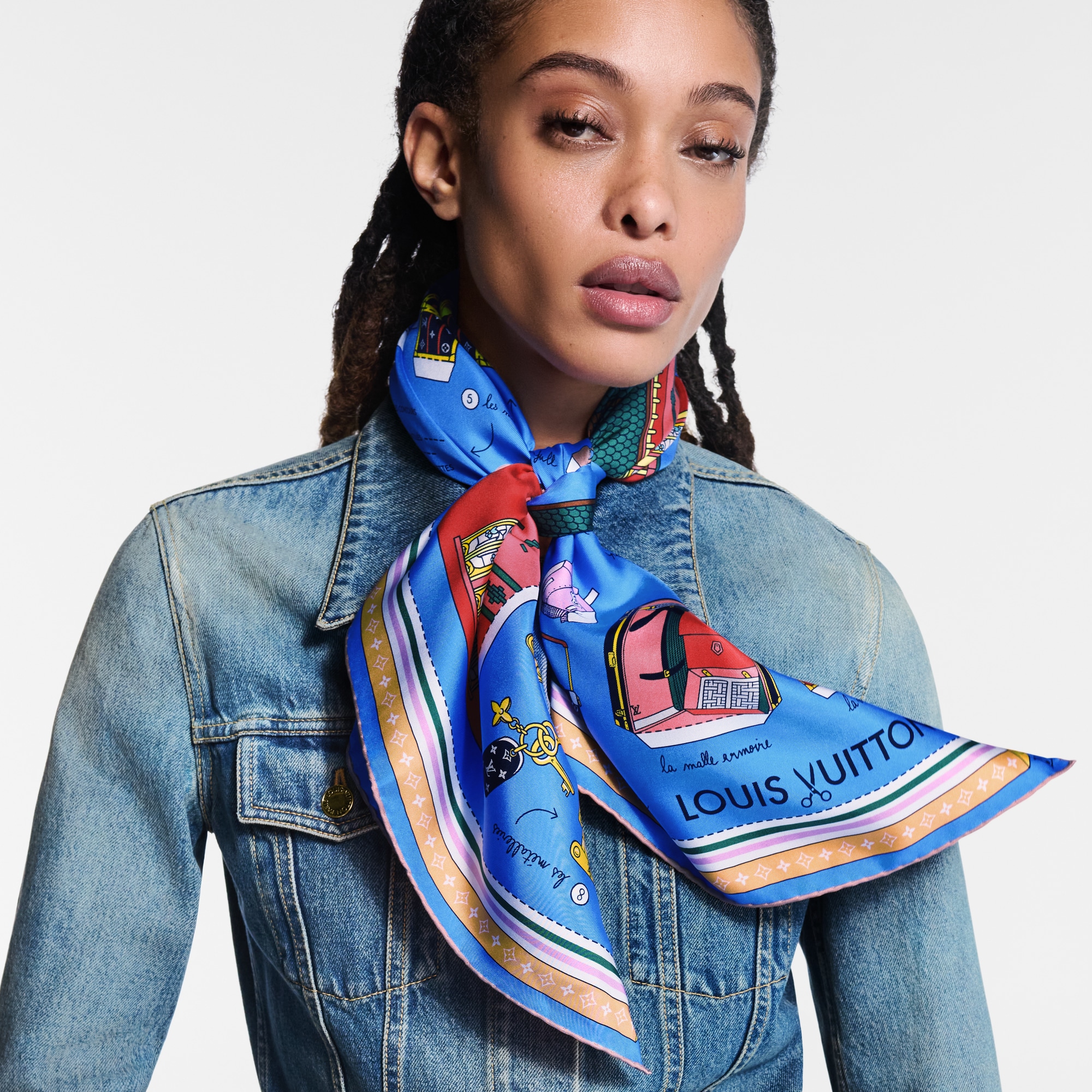 Khăn Lụa Vuông Asnieres Paper House 90 . in Đồ Nữ