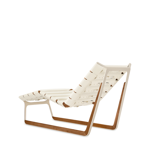 Ghế Belt Lounge Chair Outdoor - Atelier Oï in Rương, Phụ kiện du lịch và Trang trí nội thất's Trang trí nội thất và Nghệ thuật không gian phòng ăn Nội thất collections by Louis Vuitton (Thu phóng sản phẩm)