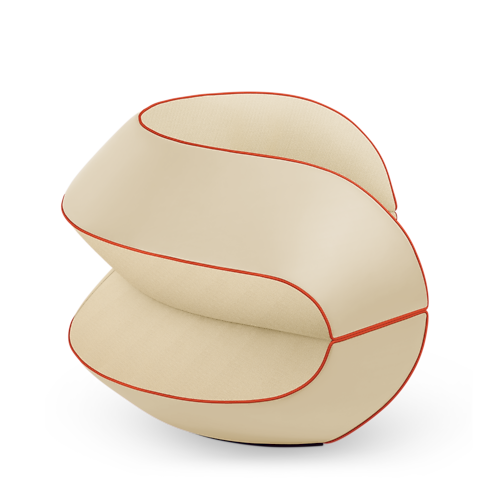 Ghế Binda Armchair - Raw Edges in Rương, Phụ kiện du lịch và Trang trí nội thất's Trang trí nội thất và Nghệ thuật không gian phòng ăn Nội thất collections by Louis Vuitton (Thu phóng sản phẩm)