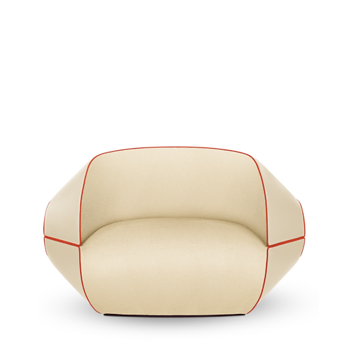 Ghế Binda Armchair - Raw Edges in Rương, Phụ kiện du lịch và Trang trí nội thất's Trang trí nội thất và Nghệ thuật không gian phòng ăn Nội thất collections by Louis Vuitton (Thu phóng sản phẩm)