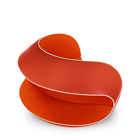 Ghế Binda Armchair - Raw Edges in Rương, Phụ kiện du lịch và Trang trí nội thất's Trang trí nội thất và Nghệ thuật không gian phòng ăn Nội thất collections by Louis Vuitton (Thu phóng sản phẩm)