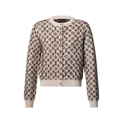 Áo Khoác Len Họa Tiết Monogram in Đồ Nữ's Trang phục Đồ dệt kim collections by Louis Vuitton (Thu phóng sản phẩm)