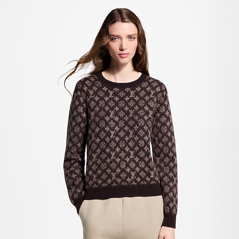 Áo Len Họa Tiết Monogram in Đồ Nữ's Trang phục Đồ dệt kim collections by Louis Vuitton (Thu phóng sản phẩm)