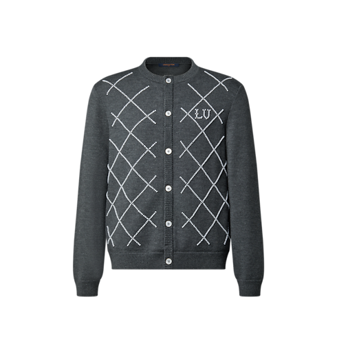 Áo Khoác Dệt Kim in Đồ Nam's Trang phục Tất cả Trang phục collections by Louis Vuitton (Thu phóng sản phẩm)