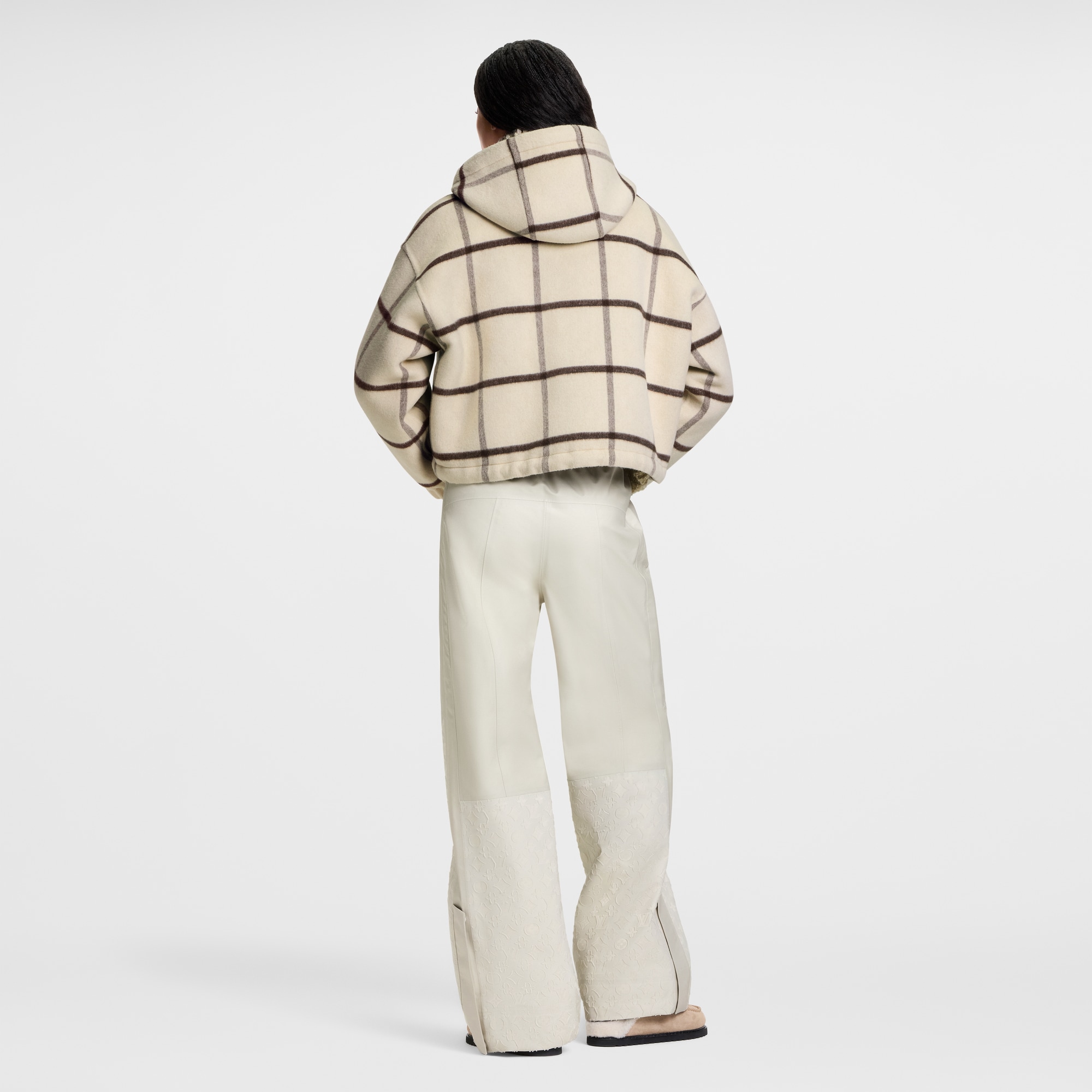 Check Motif Hooded Jacket  in Đồ Nữ