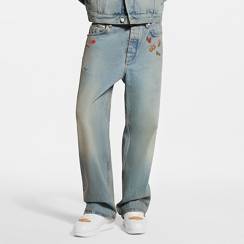 Quần Jean in Đồ Nam's Trang phục Đồ Denim collections by Louis Vuitton (Thu phóng sản phẩm)