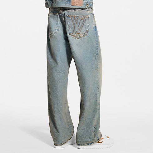 Quần Jean in Đồ Nam's Trang phục Đồ Denim collections by Louis Vuitton (Thu phóng sản phẩm)