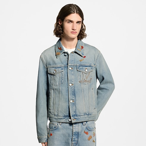 Áo Khoác Denim in Đồ Nam's Trang phục Áo khoác ngoài collections by Louis Vuitton (Thu phóng sản phẩm)