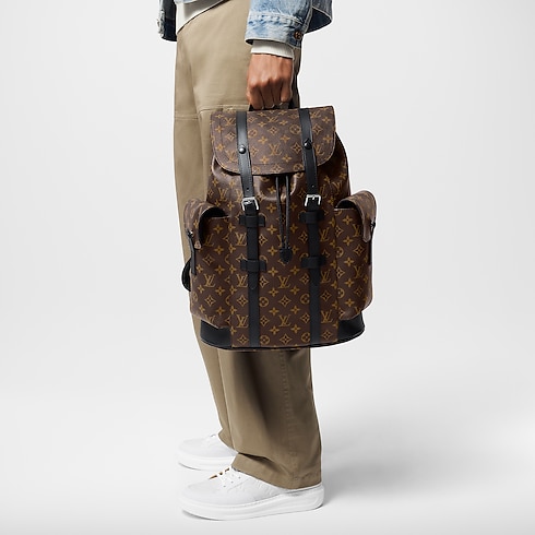 Ba Lô Christopher MM Monogram Macassar Canvas in Đồ Nam's Du lịch Tất cả Vali và Phụ kiện du lịch collections by Louis Vuitton (Thu phóng sản phẩm)