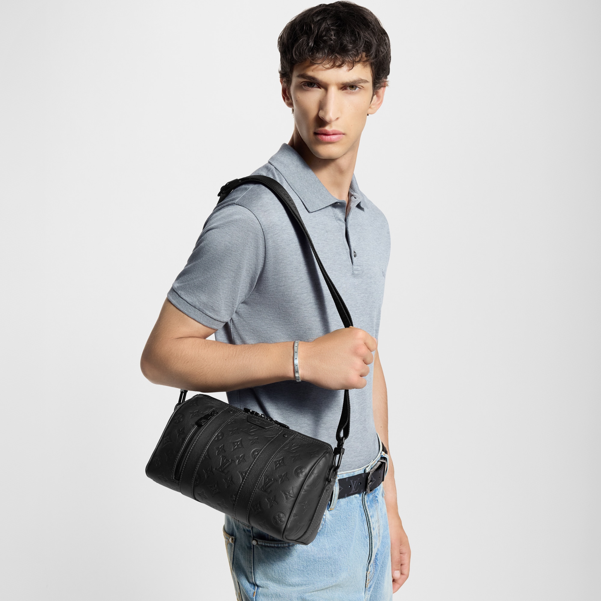 Túi City Keepall Monogram Shadow Leather in Túi và Phụ kiện bằng da