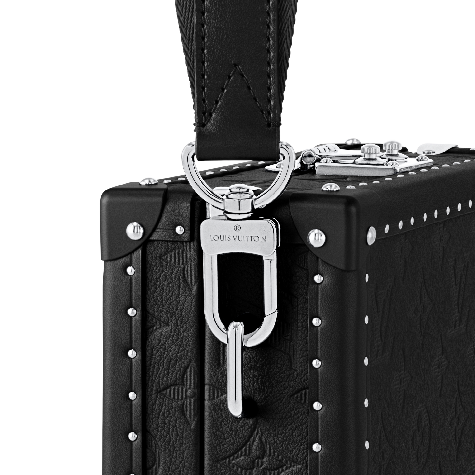 Túi Dạng Hộp Clutch Box Monogram Shadow Leather in Rương, Phụ kiện du lịch và Trang trí nội thất