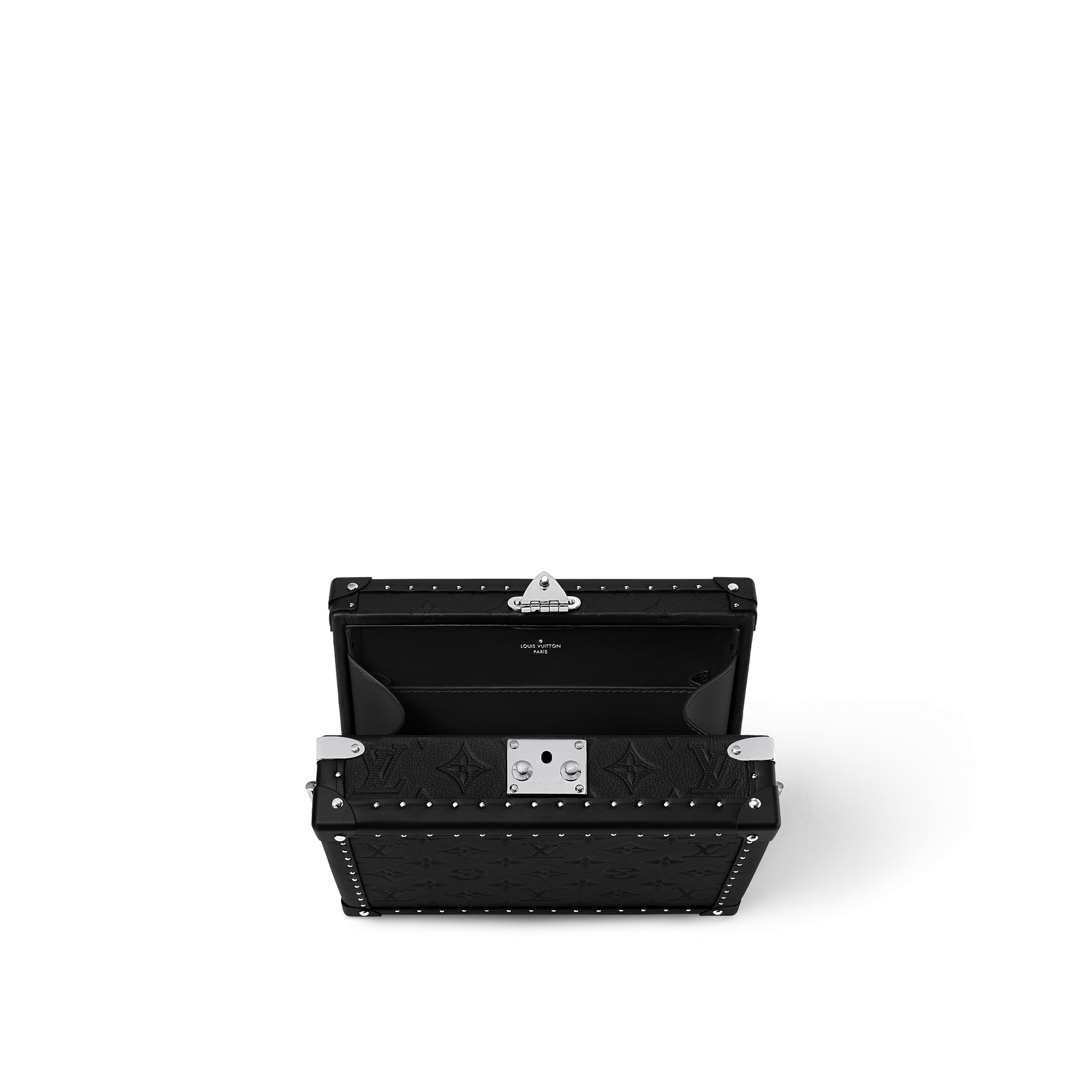 Túi Dạng Hộp Clutch Box Monogram Shadow Leather in Rương, Phụ kiện du lịch và Trang trí nội thất