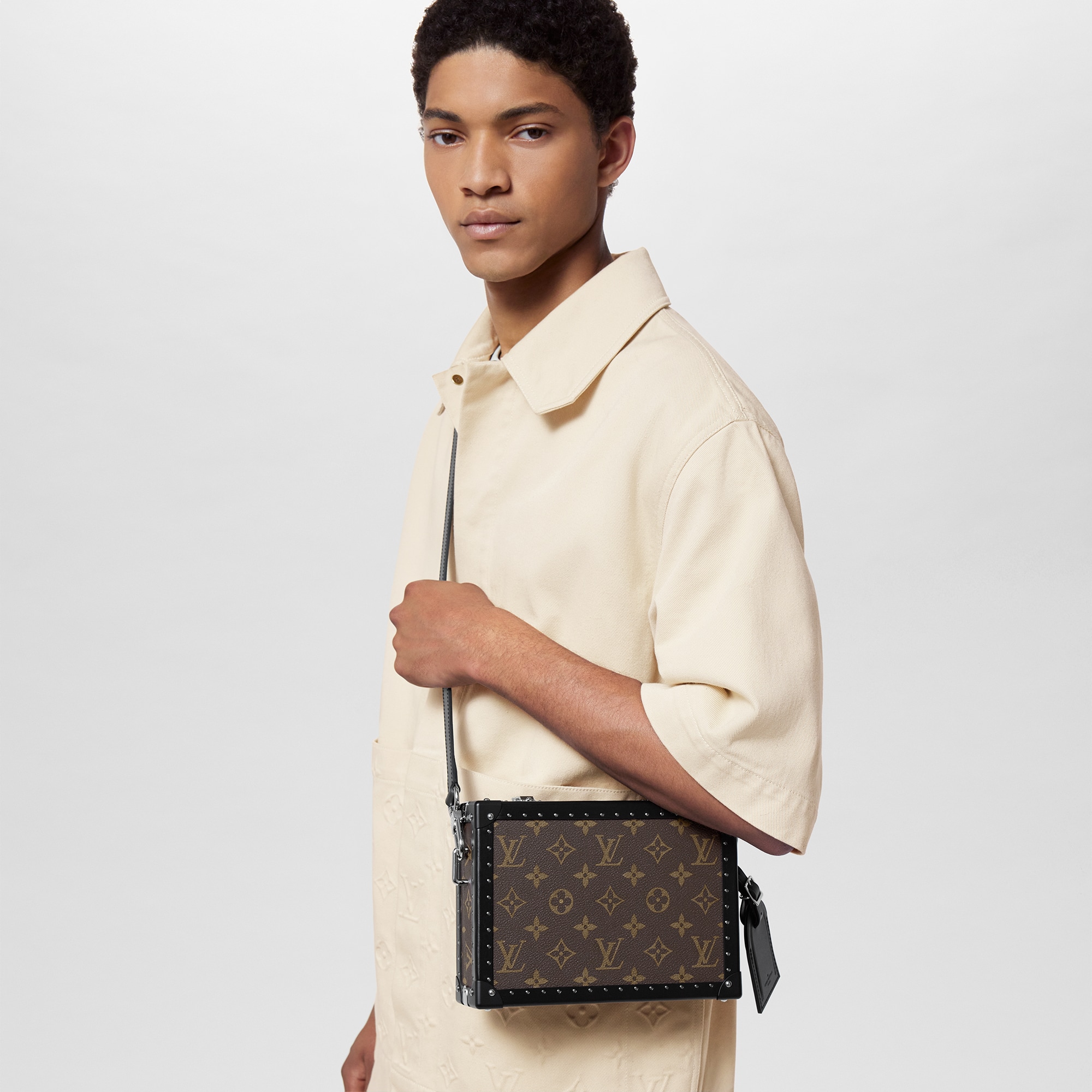 Túi Dạng Hộp Clutch Box Monogram Macassar in Les Extraordinaires
