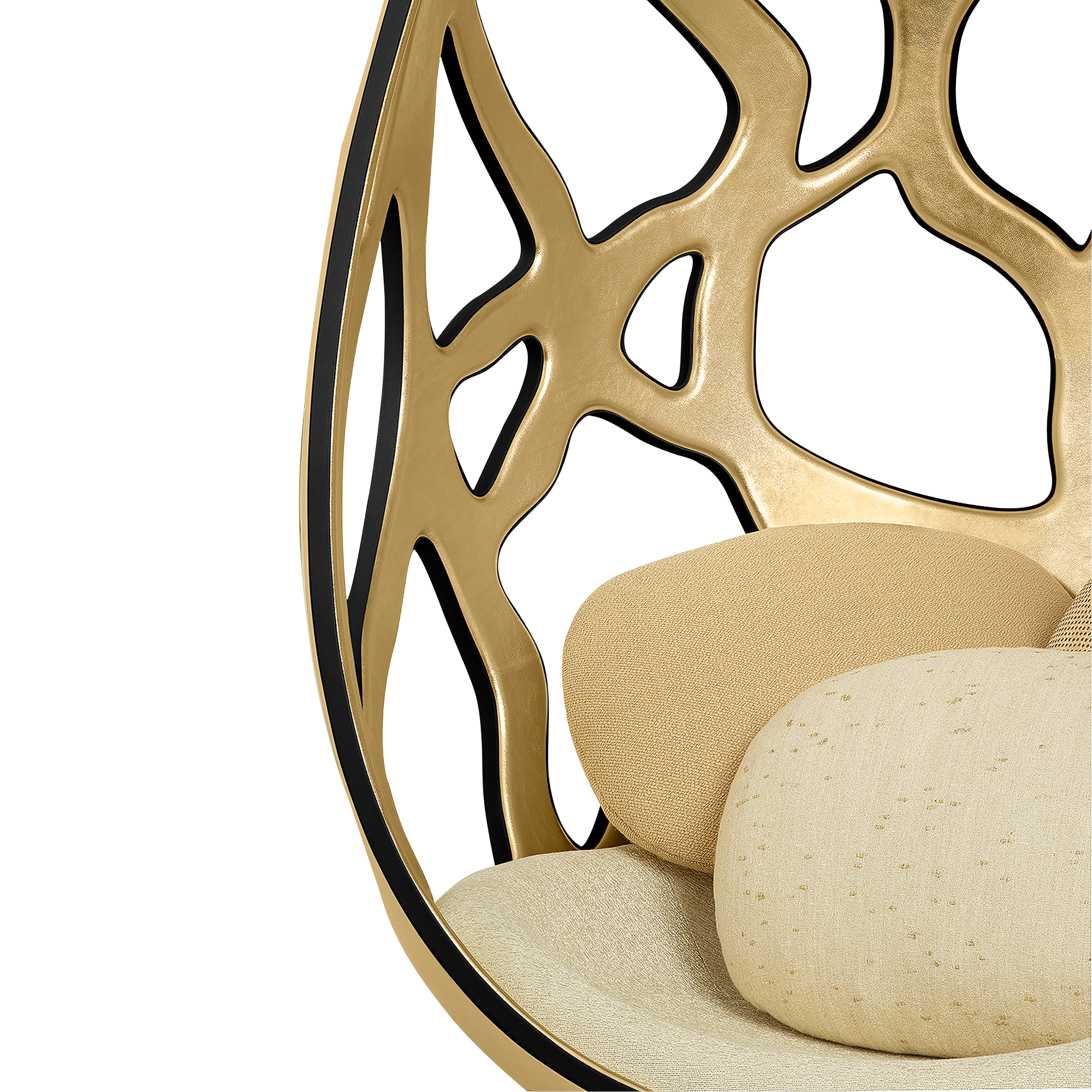 Ghế Cocoon - Fernando & Humberto Campana  Da bò in Rương, Phụ kiện du lịch và Trang trí nội thất