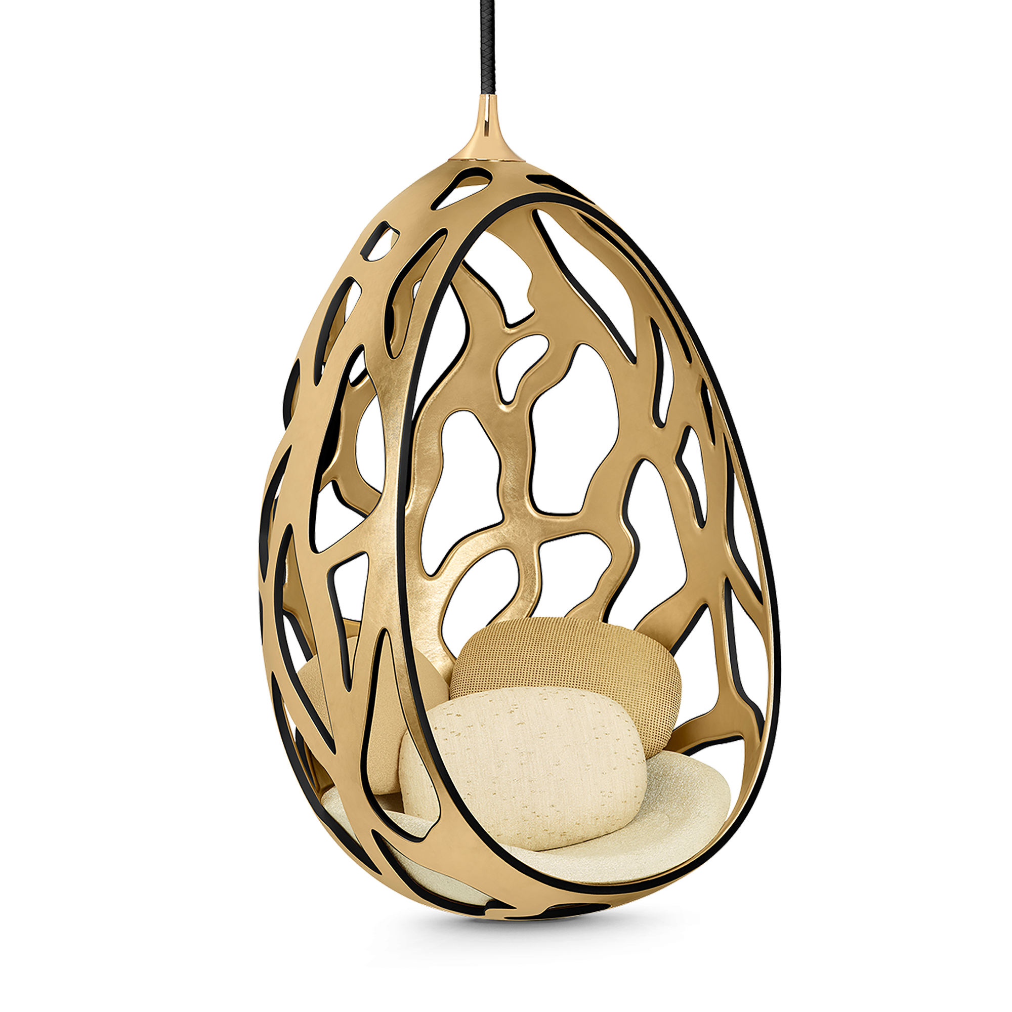 Ghế Cocoon - Fernando & Humberto Campana  Da bò in Rương, Phụ kiện du lịch và Trang trí nội thất