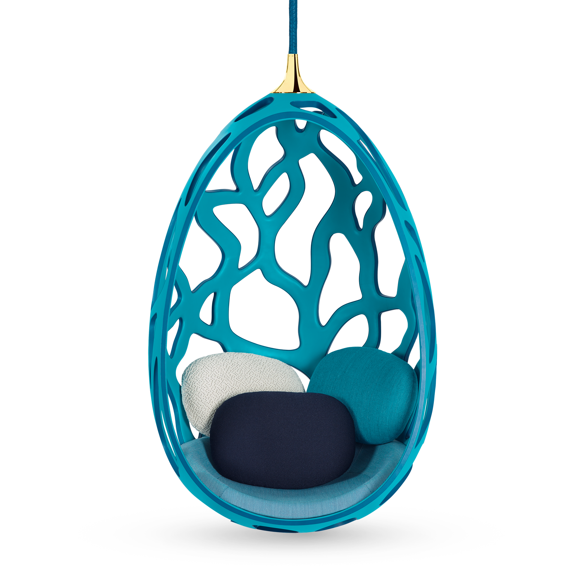 Ghế Cocoon - Fernando & Humberto Campana  Da bò in Rương, Phụ kiện du lịch và Trang trí nội thất