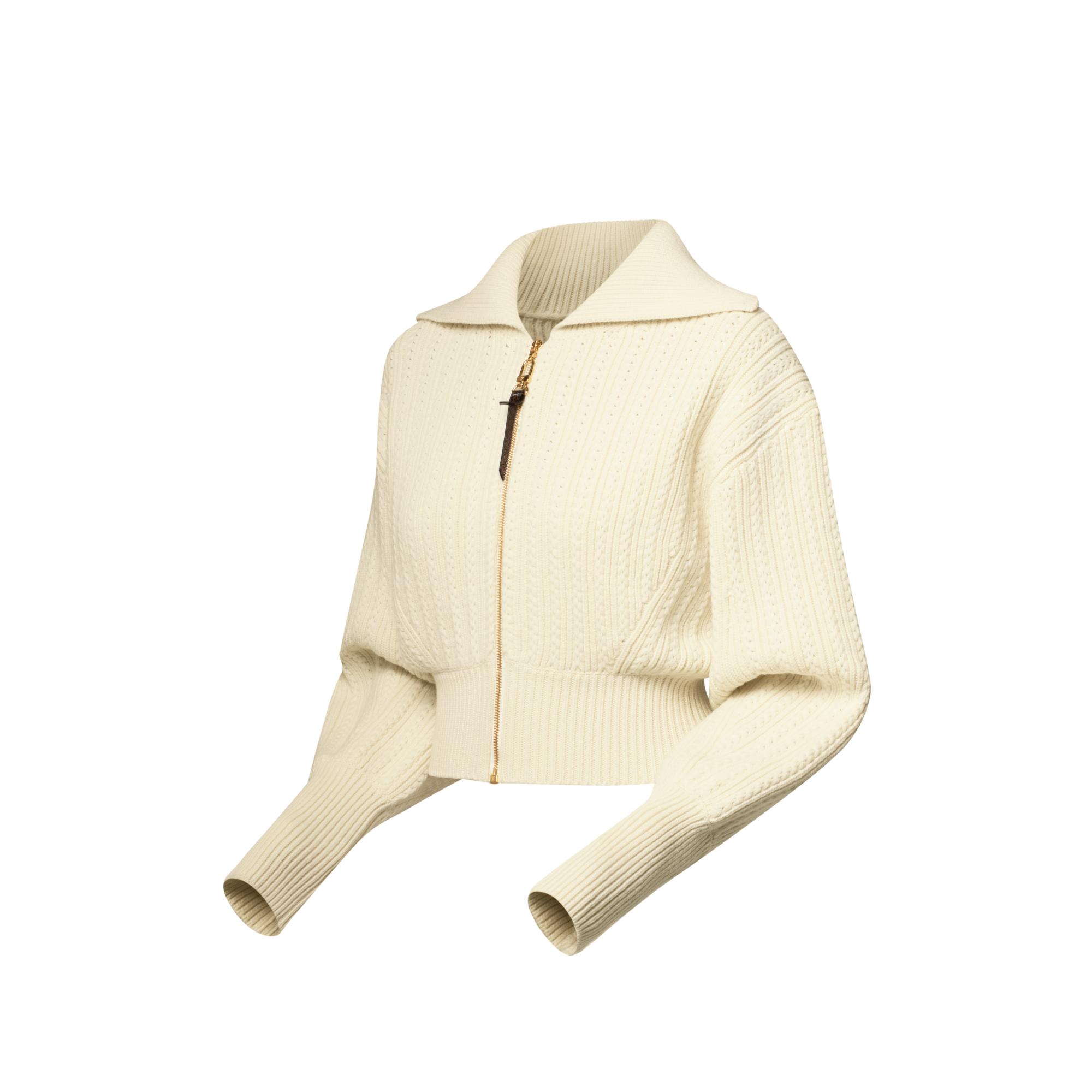 Cropped Rib-Knit Jacket
  in Đồ Nữ