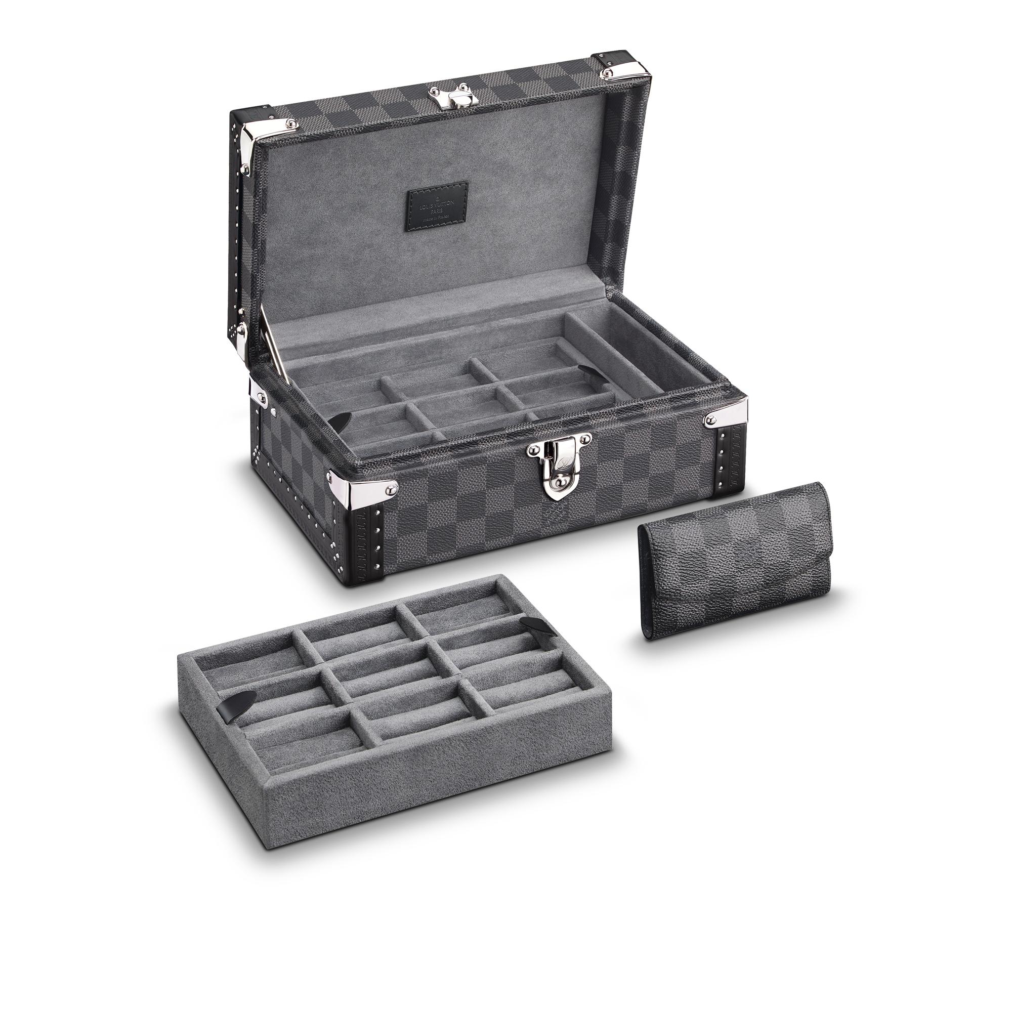 Rương Đựng Khuy Măng Sét Damier Graphite Canvas in Đồ Nam