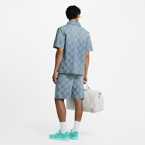 Quần Ngắn Họa Tiết Damier 3D in Đồ Nam's Trang phục Đồ Denim collections by Louis Vuitton (Thu phóng sản phẩm)