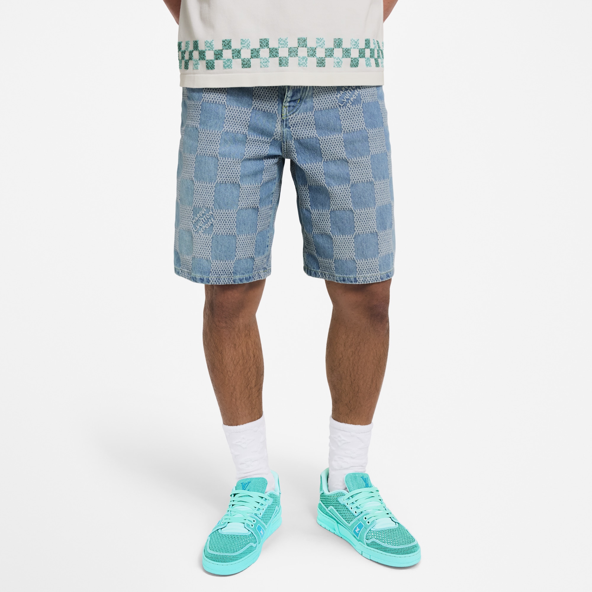 Quần Ngắn Họa Tiết Damier 3D  in Đồ Nam