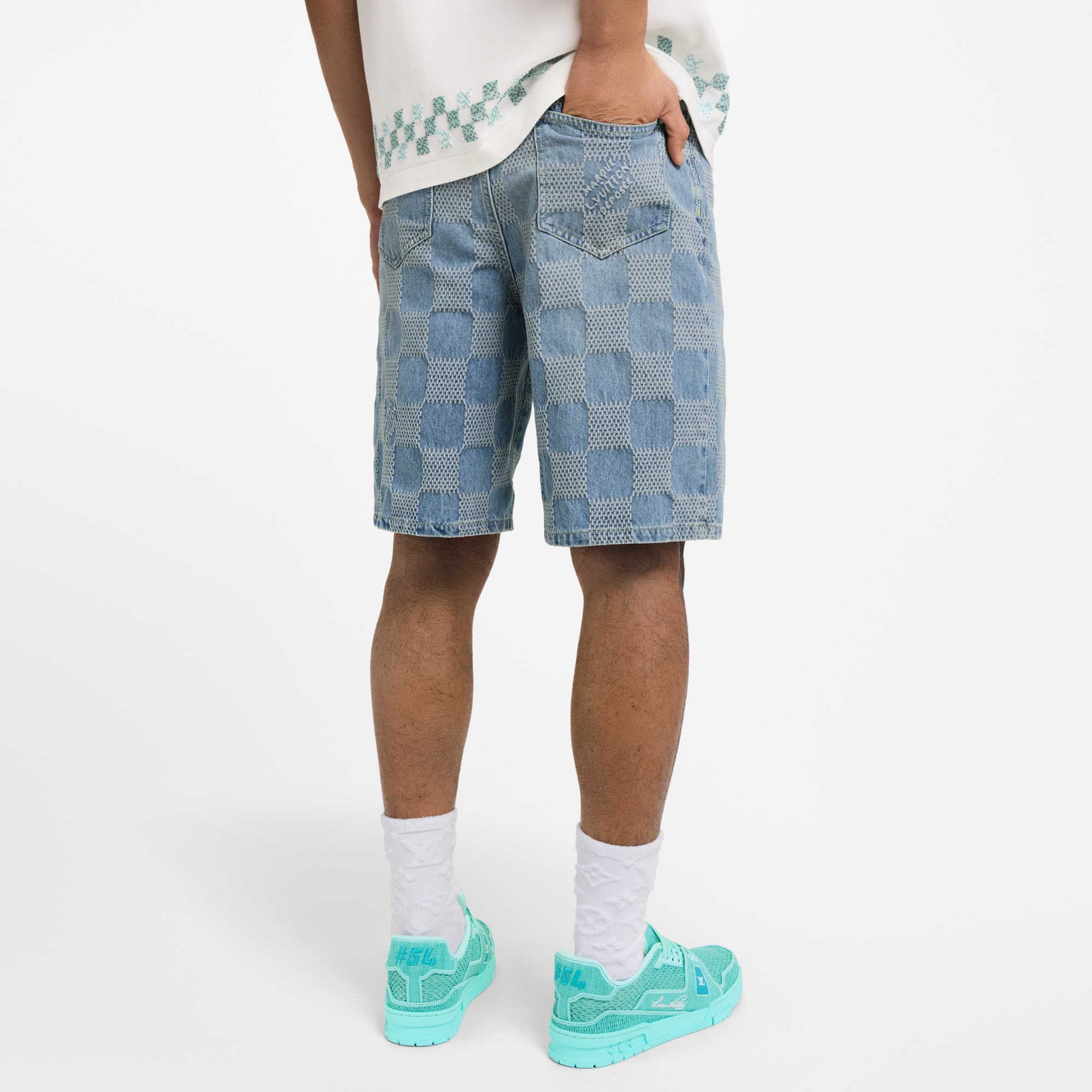 Quần Ngắn Họa Tiết Damier 3D  in Đồ Nam