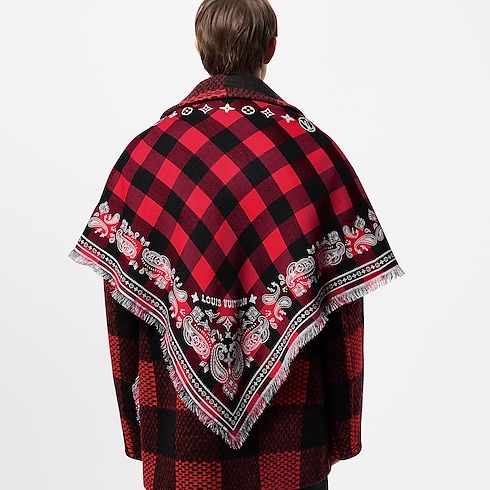Khăn Choàng Họa Tiết Damier Buffalo . in Đồ Nam's Phụ kiện Khăn quàng collections by Louis Vuitton (Thu phóng sản phẩm)