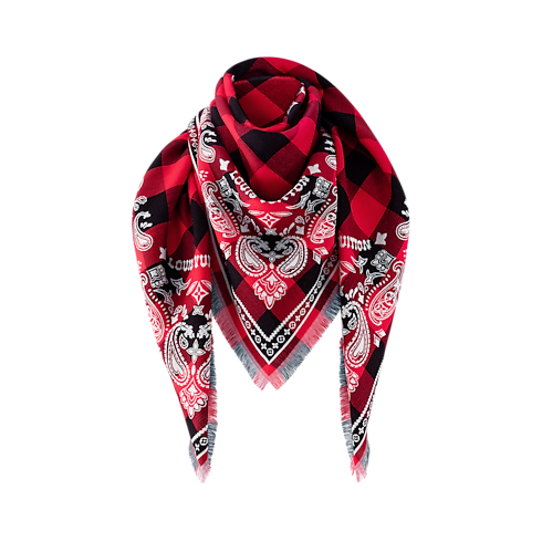 Khăn Choàng Họa Tiết Damier Buffalo . in Đồ Nam's Phụ kiện Khăn quàng collections by Louis Vuitton (Thu phóng sản phẩm)