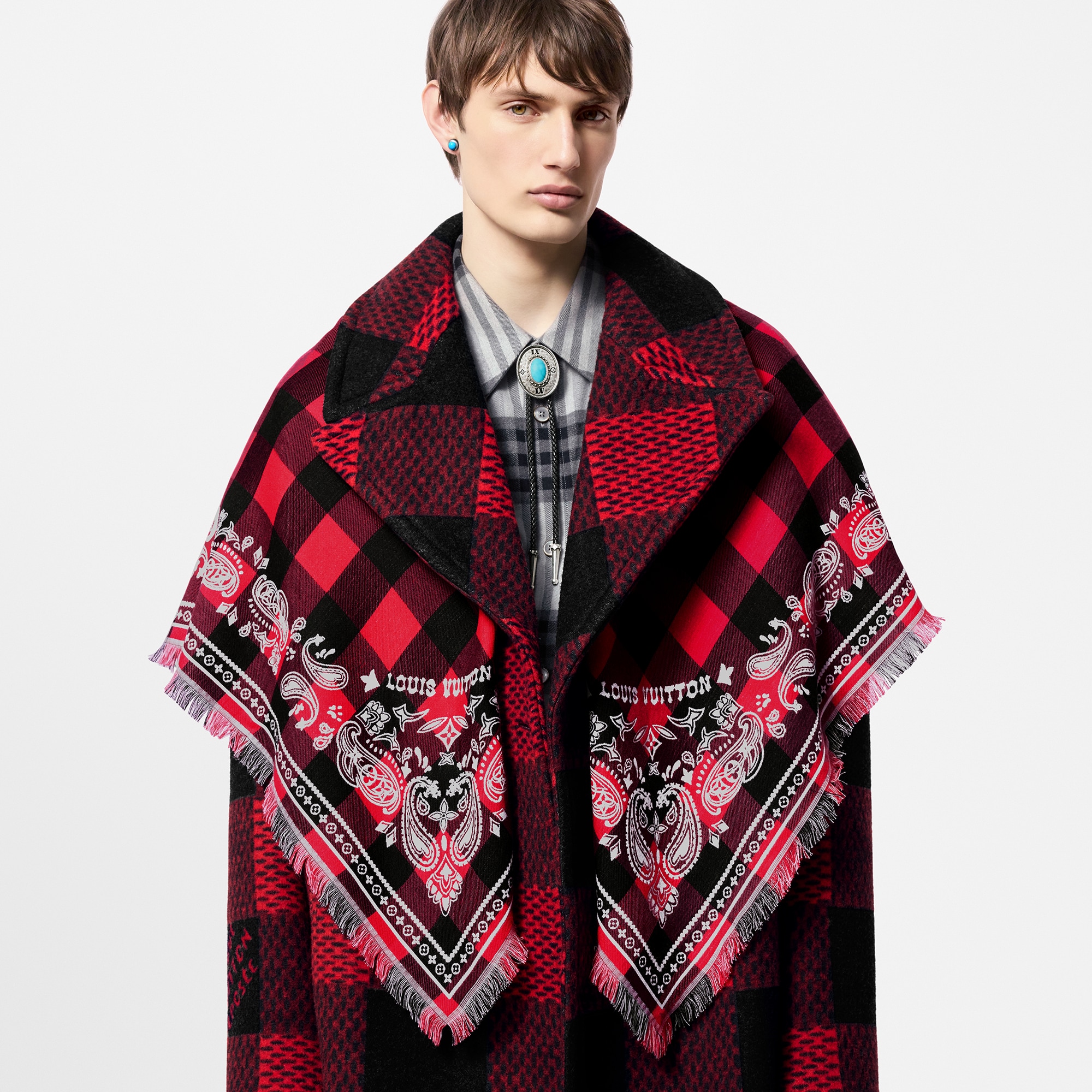 Khăn Choàng Họa Tiết Damier Buffalo . in Đồ Nam