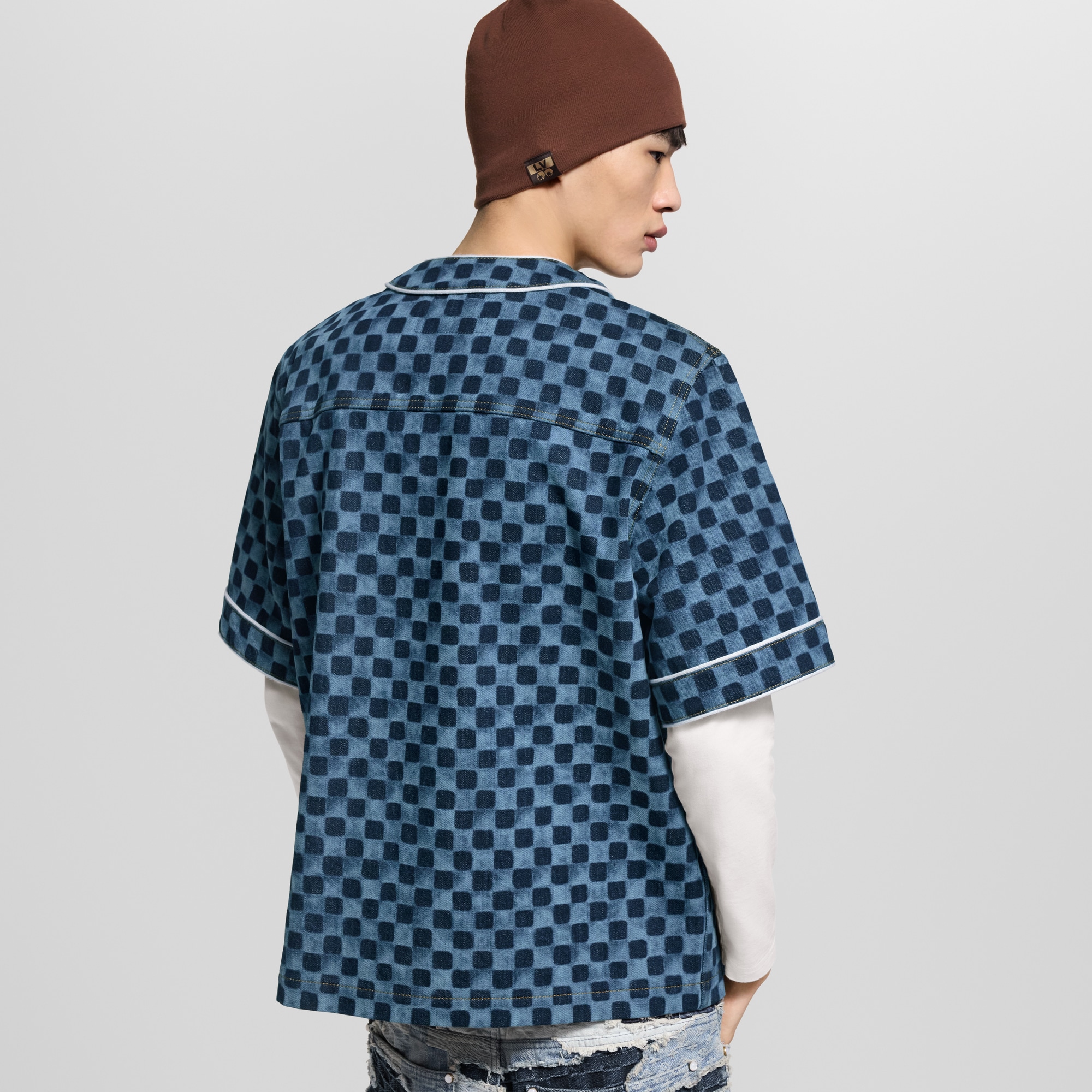 Áo Sơ Mi Họa Tiết Damier  in Đồ Nam