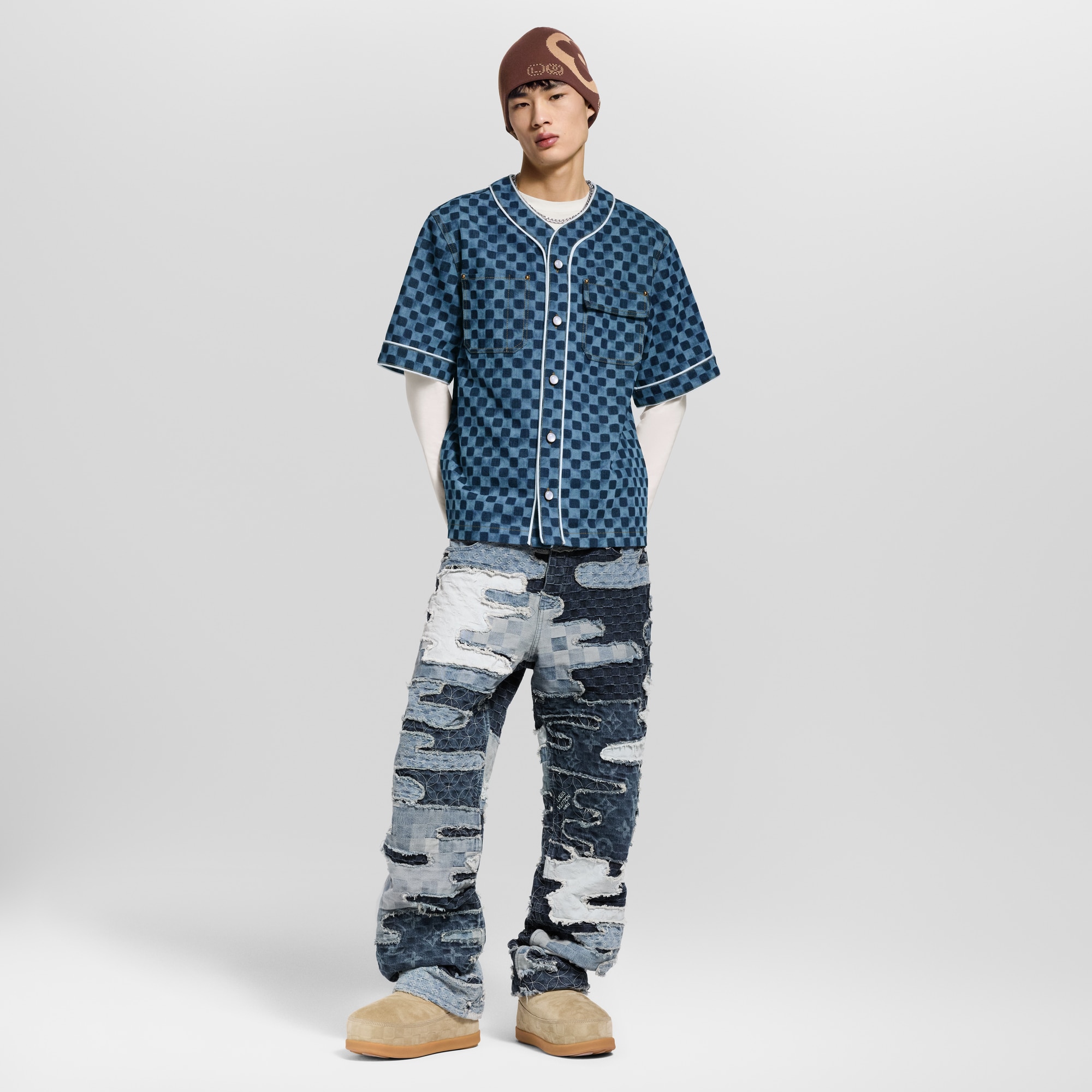 Áo Sơ Mi Họa Tiết Damier  in Đồ Nam