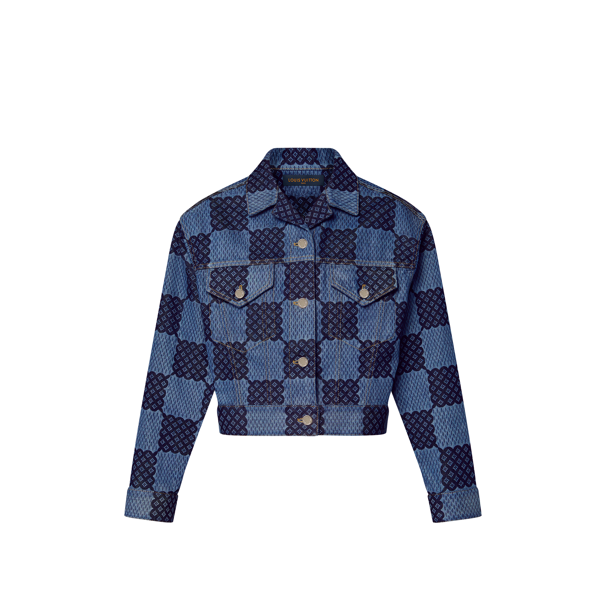 Áo Khoác Denim Họa Tiết Damier  in Đồ Nữ