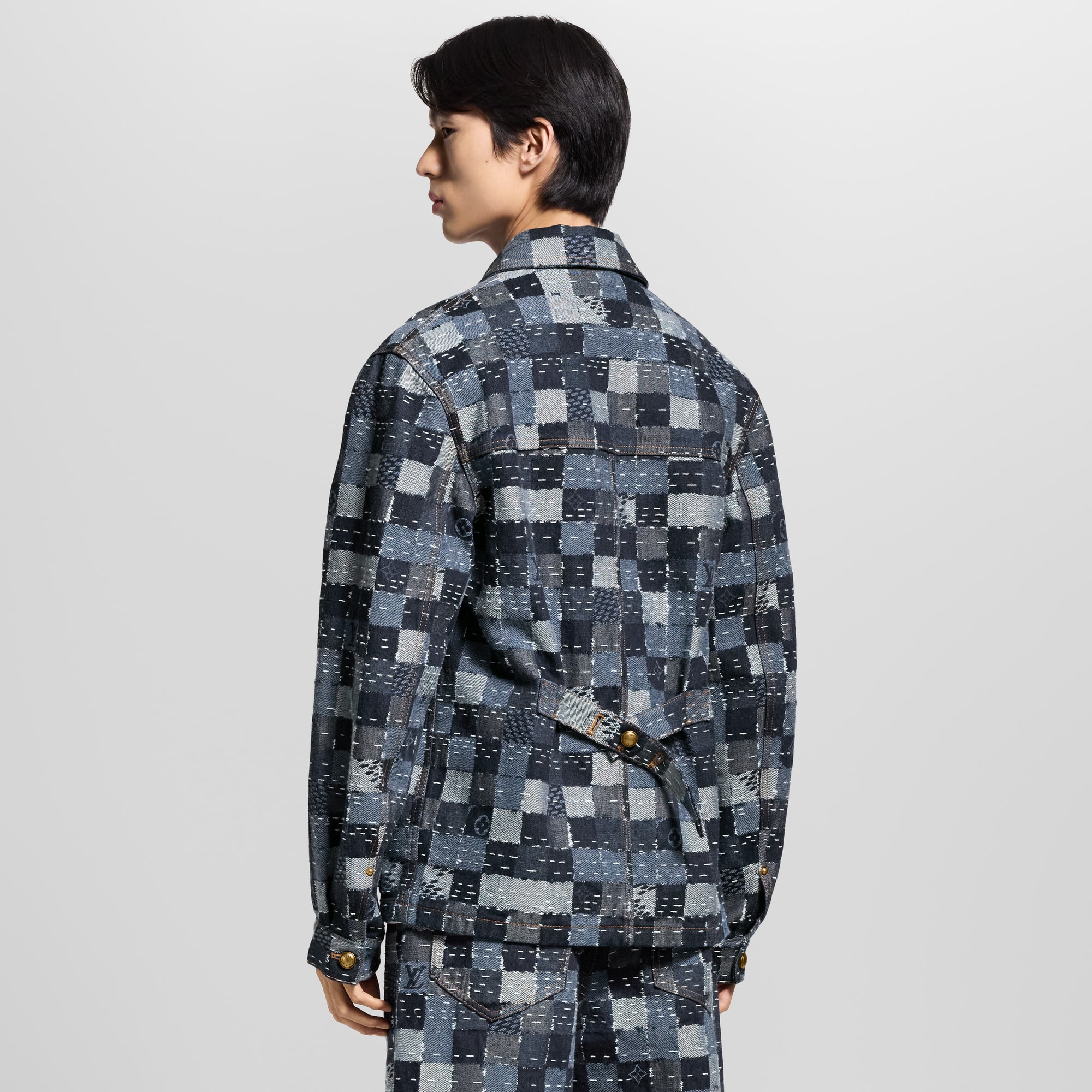 Áo Khoác Denim Họa Tiết Damier  in Đồ Nam