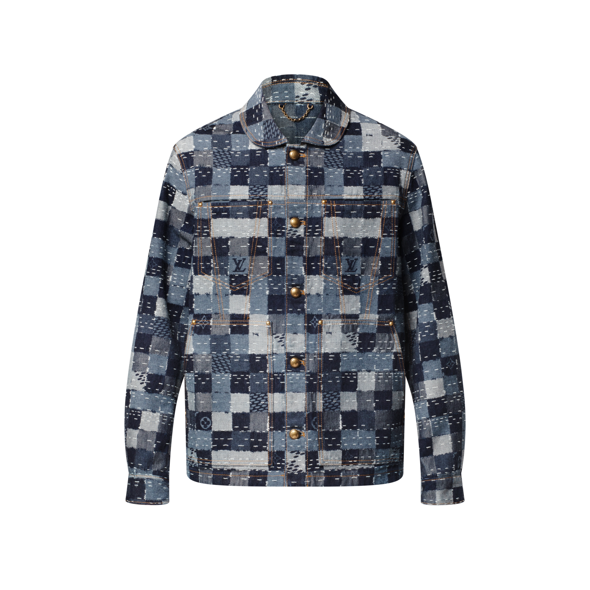 Áo Khoác Denim Họa Tiết Damier  in Đồ Nam