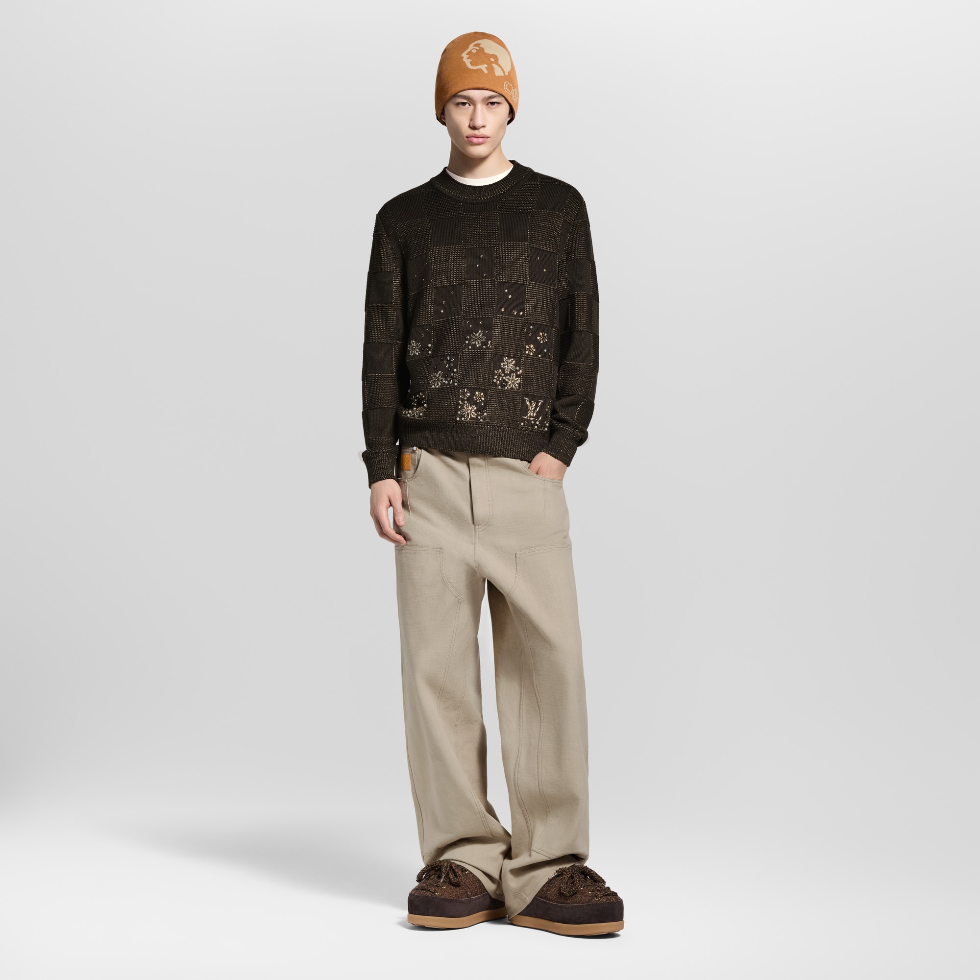 Áo Dệt Kim Họa Tiết Damier  in Đồ Nam