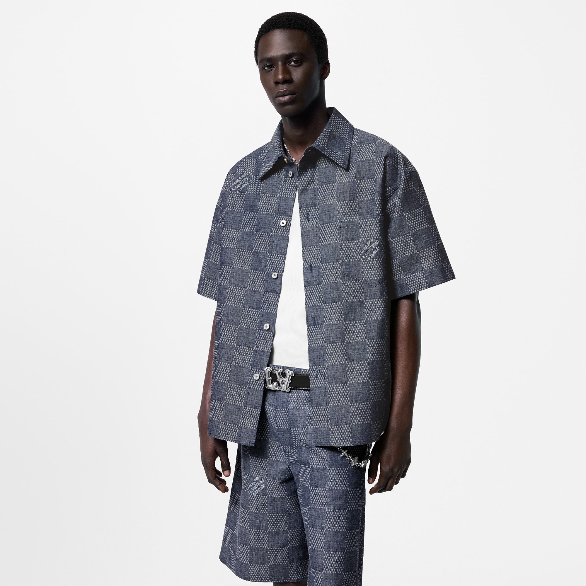 Áo Sơ Mi Họa Tiết Damier  in Đồ Nam
