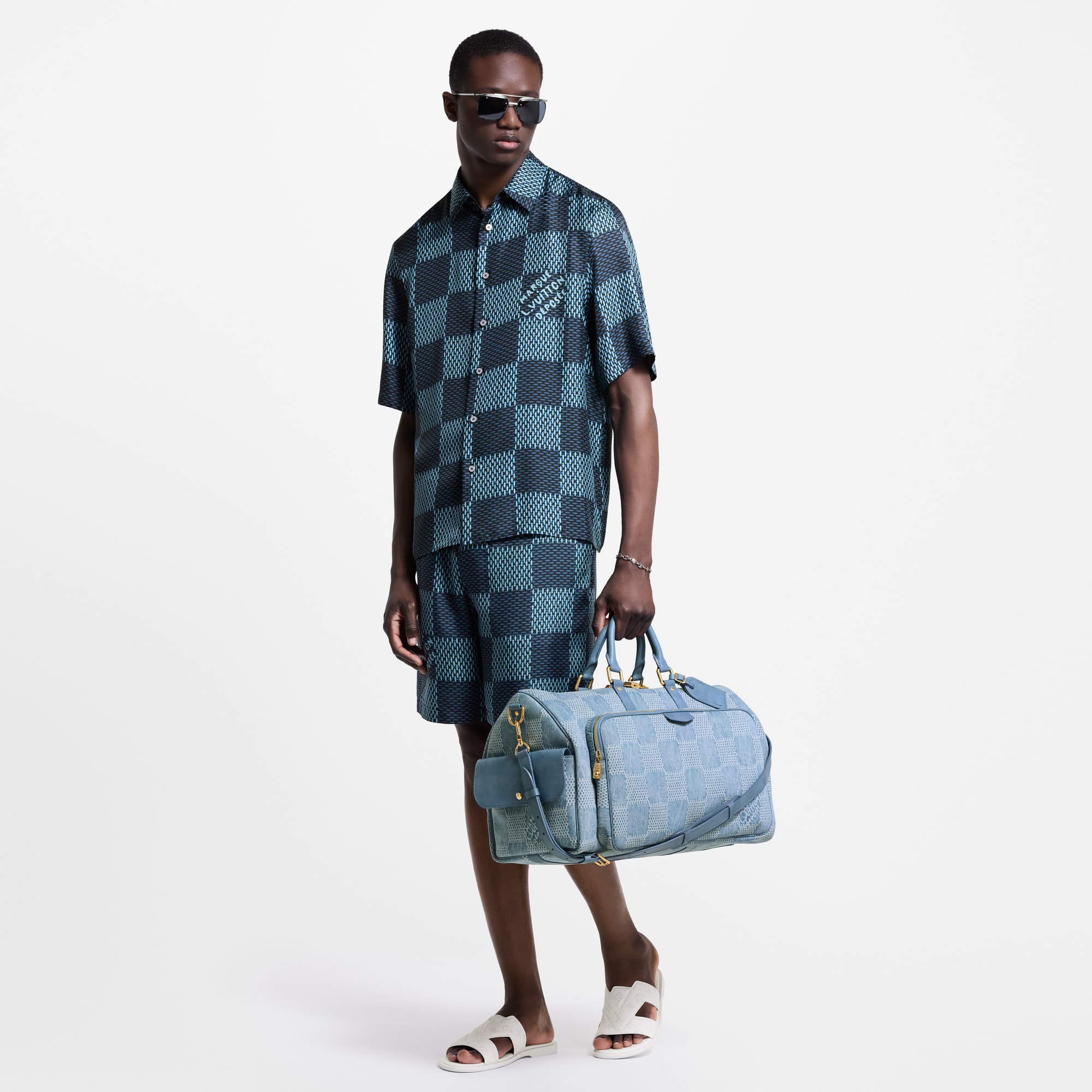 Áo Sơ Mi Họa Tiết Damier  in Đồ Nam