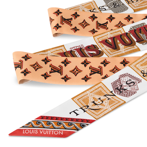 Khăn Lụa Damiergram BB . in Đồ Nữ's Phụ kiện Khăn lụa collections by Louis Vuitton (Thu phóng sản phẩm)