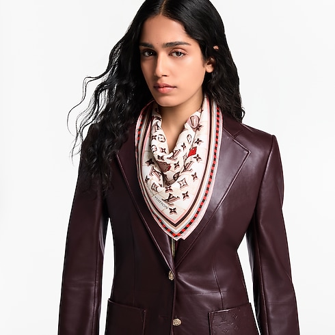 Khăn Lụa Vuông Damiergram 70 . in Đồ Nữ's Phụ kiện Khăn lụa collections by Louis Vuitton (Thu phóng sản phẩm)