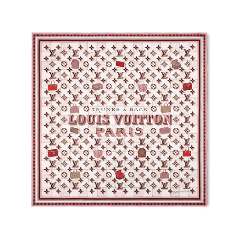 Khăn Lụa Vuông Damiergram 70 . in Đồ Nữ's Phụ kiện Khăn lụa collections by Louis Vuitton (Thu phóng sản phẩm)