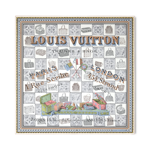 Khăn Lụa Vuông Damiergram 90 . in Đồ Nữ's Phụ kiện Khăn lụa collections by Louis Vuitton (Thu phóng sản phẩm)