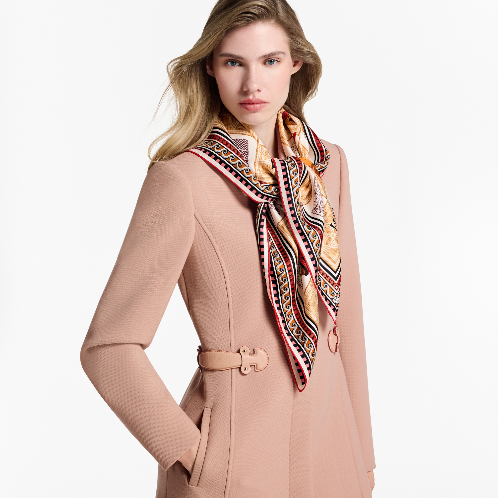 Khăn Lụa Vuông Damiergram 90 . in Đồ Nữ