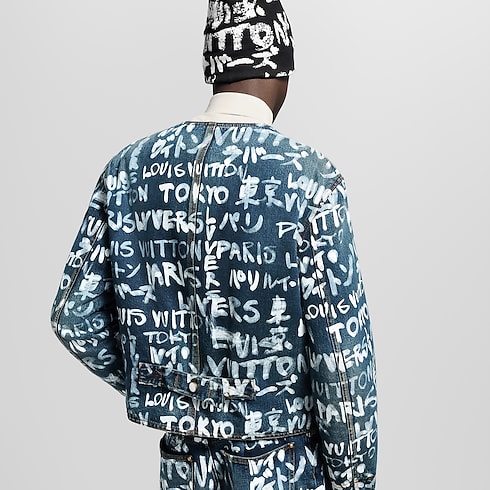 Áo Khoác Denim in Đồ Nam's Trang phục Áo khoác Blazer và Áo Jacket collections by Louis Vuitton (Thu phóng sản phẩm)