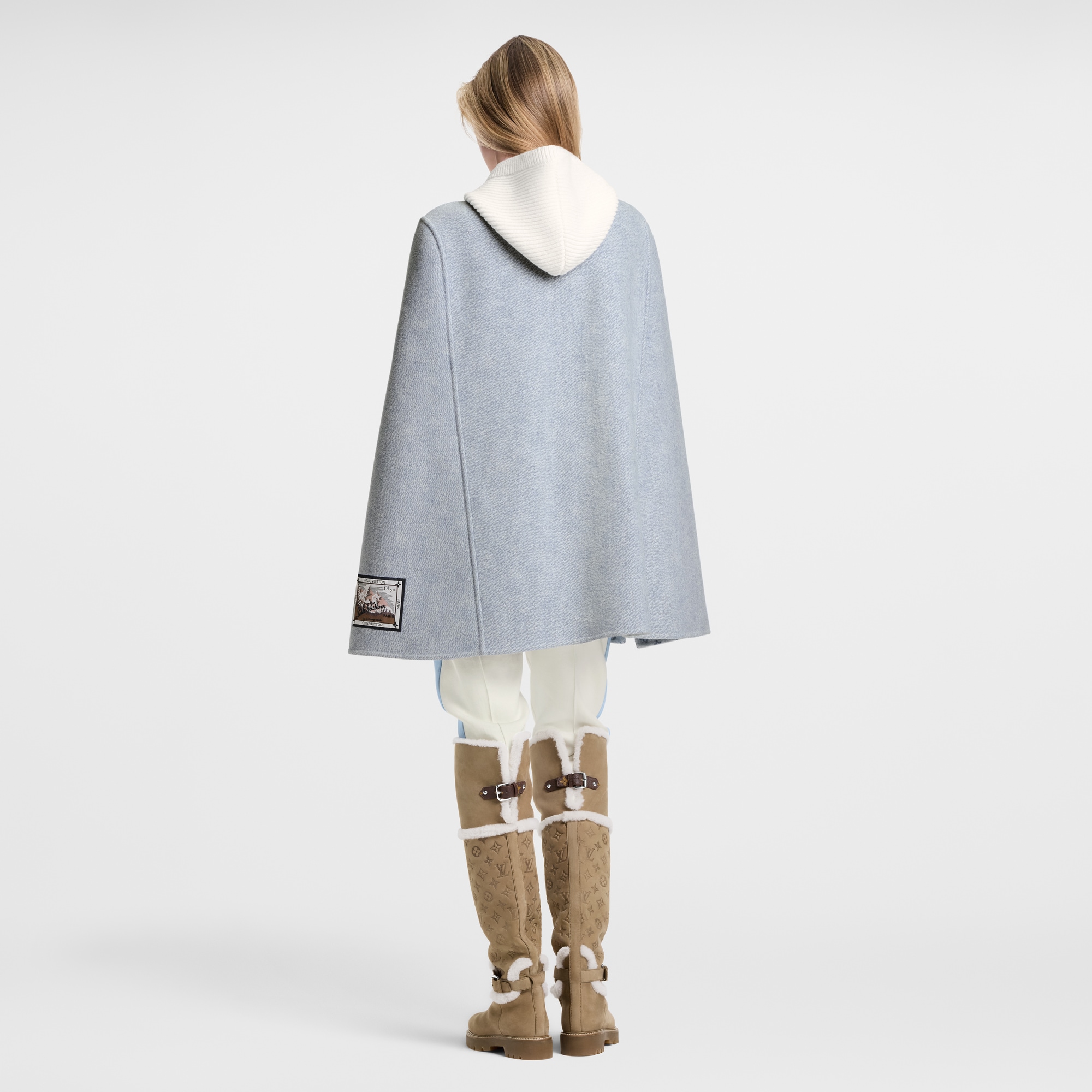 Denim-Effect Double Face Cape  in Đồ Nữ