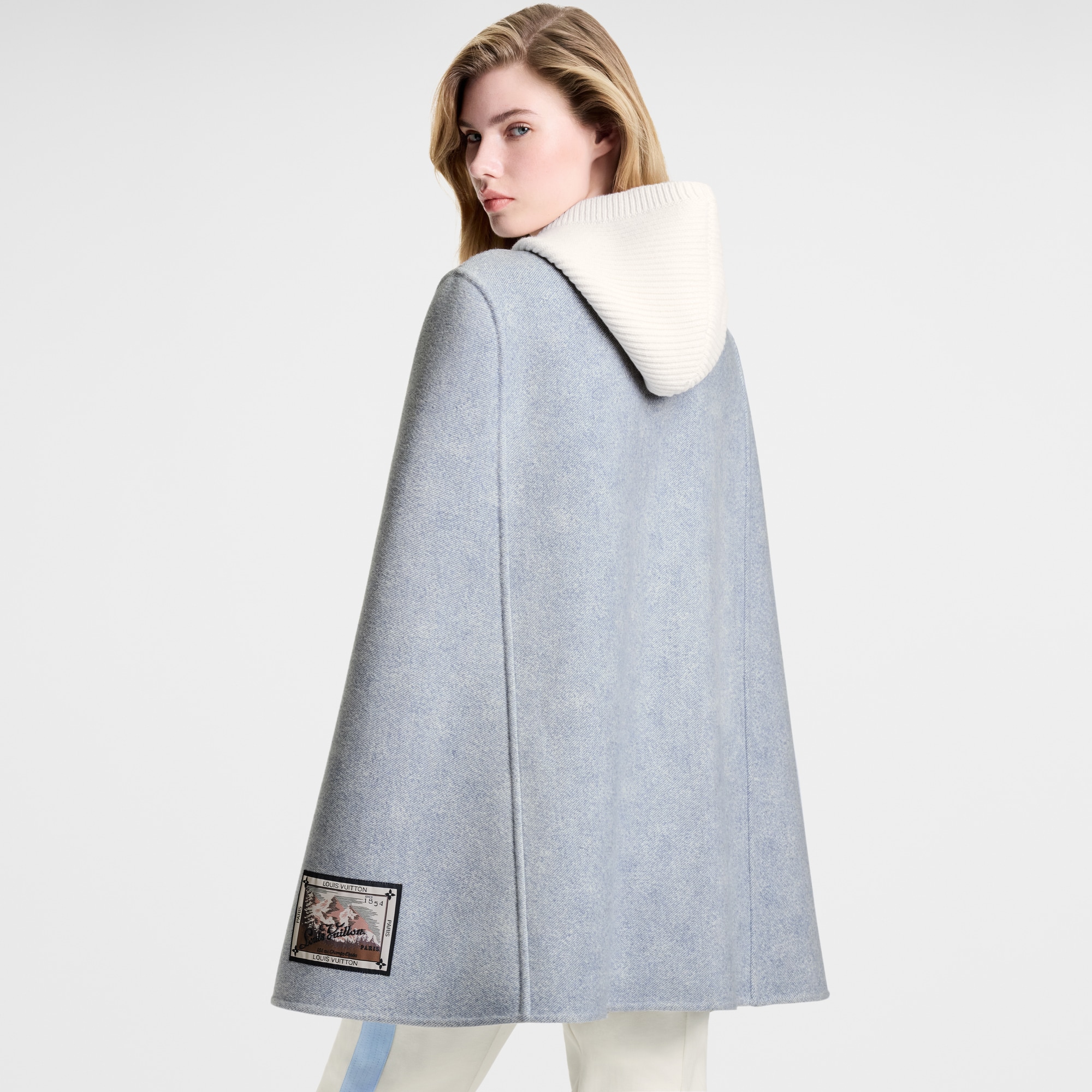 Denim-Effect Double Face Cape  in Đồ Nữ