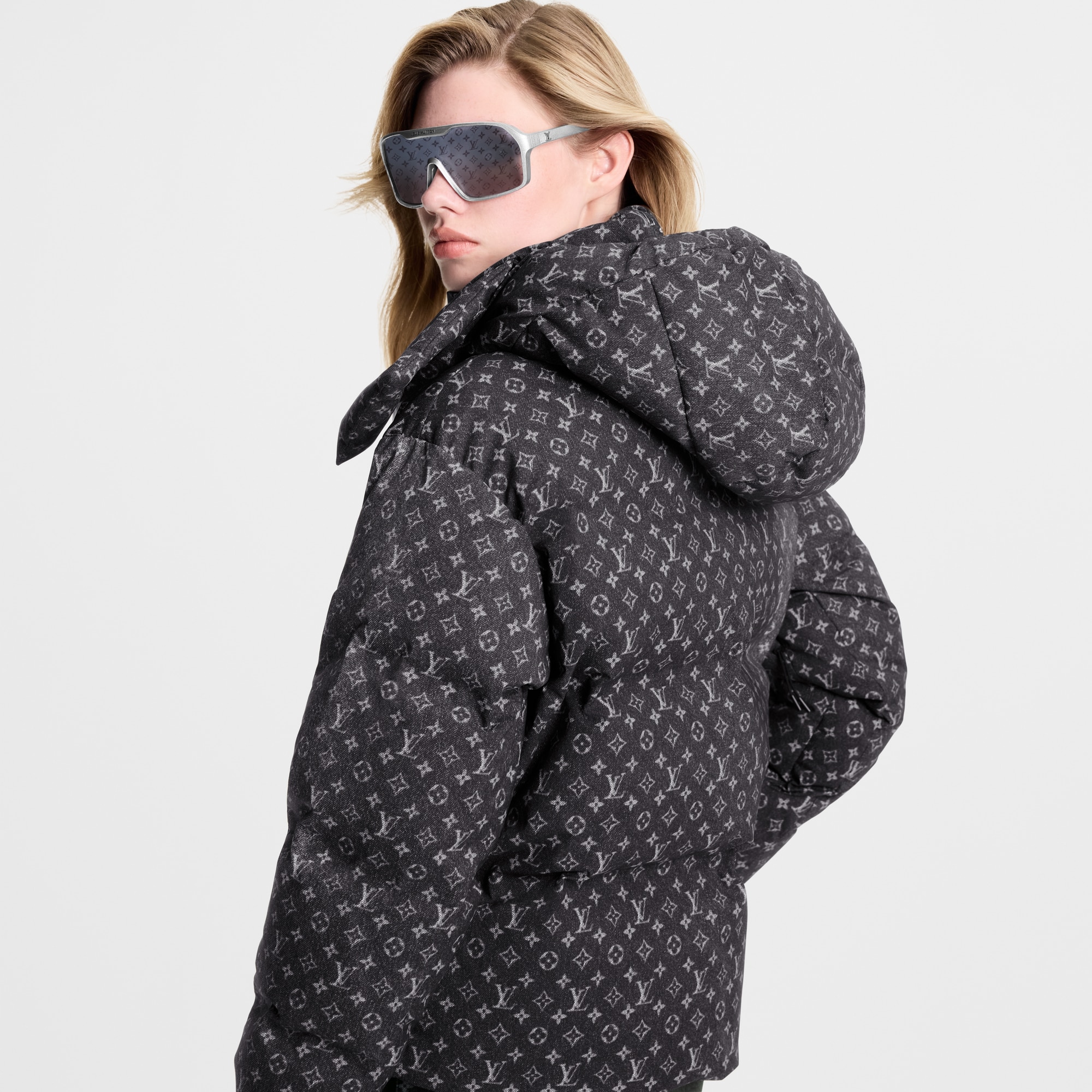 Denim-Effect Monogram Ski Jacket  in Đồ Nữ
