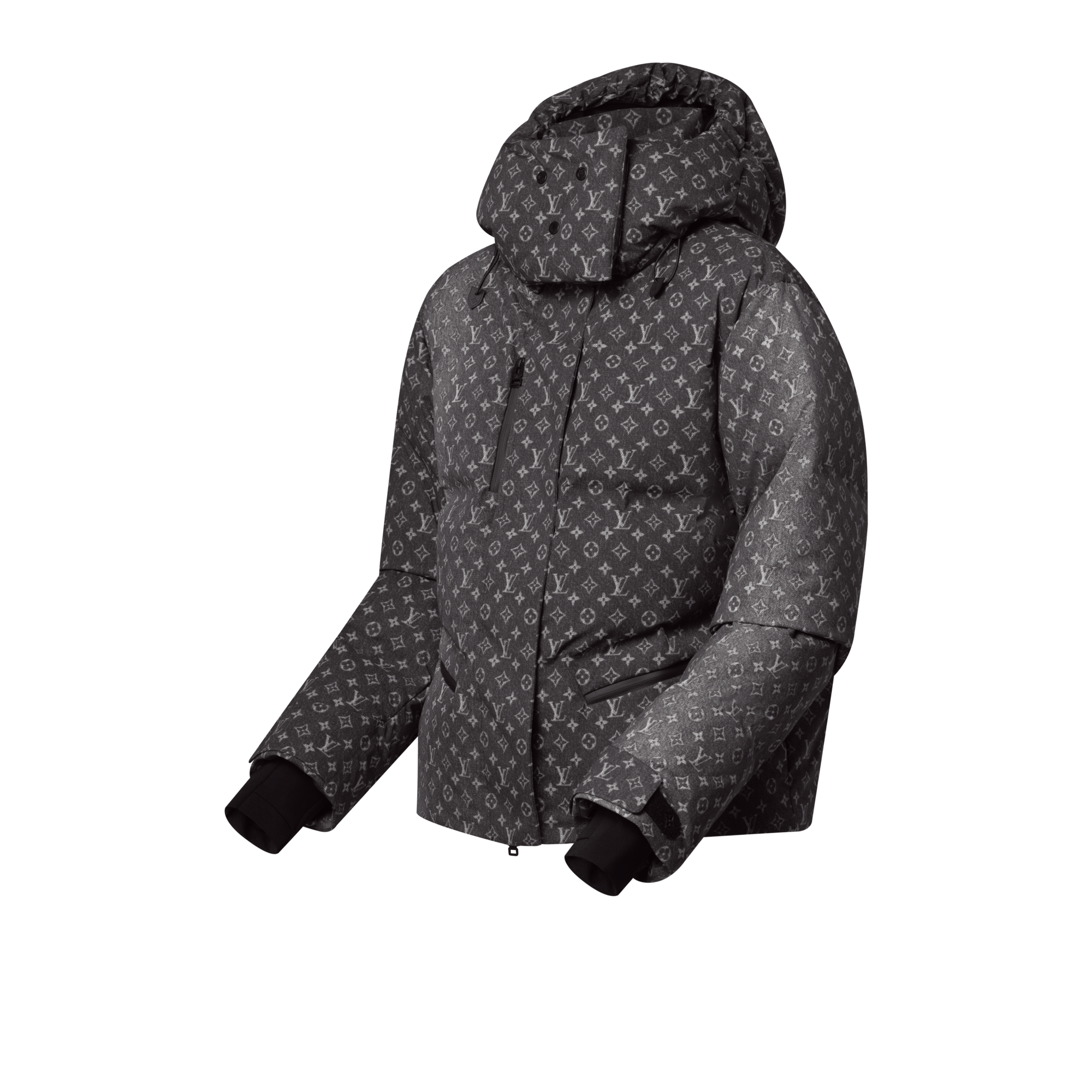Denim-Effect Monogram Ski Jacket  in Đồ Nữ
