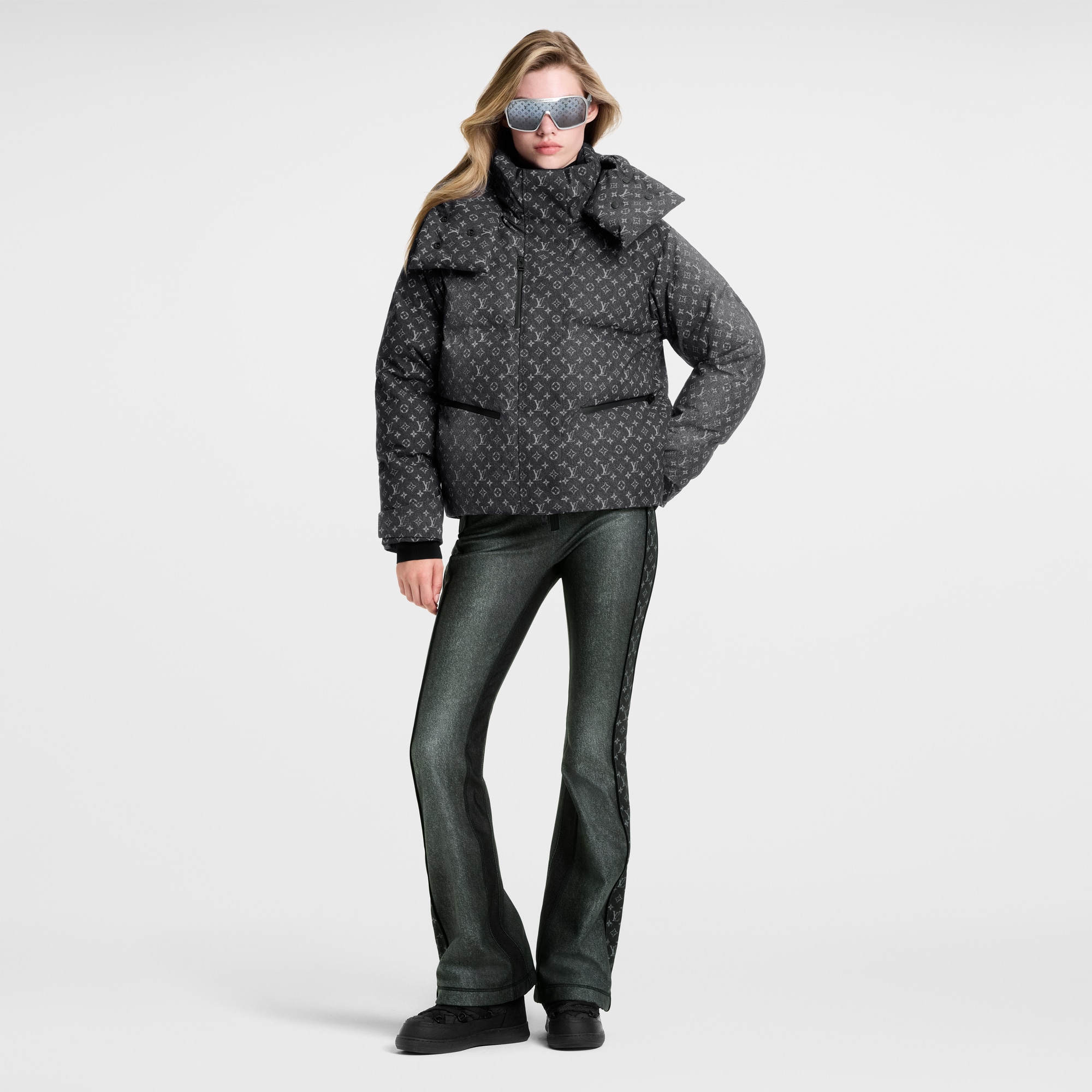 Denim-Effect Monogram Ski Jacket  in Đồ Nữ